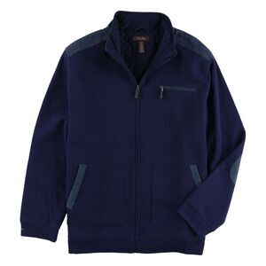 Tasso Elba Mens Faux-Suede Jacket, Blue, NWT
